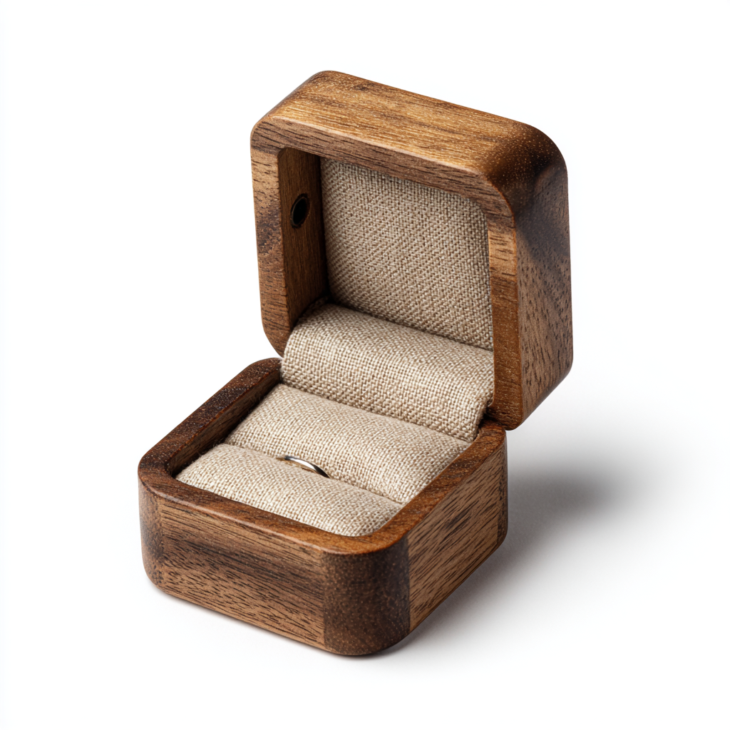 Drivonix Solid Walnut Ring Box - Nature Edition