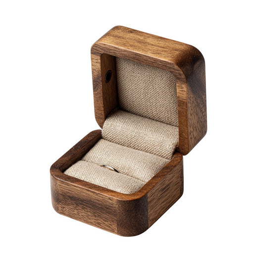 Drivonix Solid Walnut Ring Box - Nature Edition